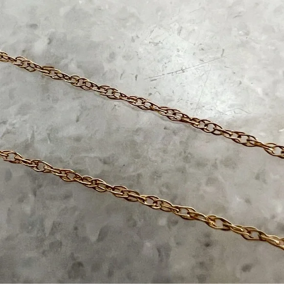 10K Yellow Gold Opal Octagon Pendant Necklace - Picture 12 of 16